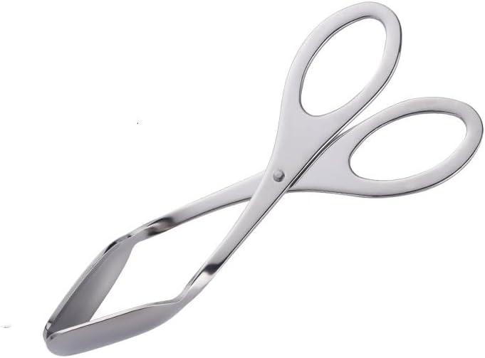 Stainless Steel Scissor Tongs for Bread, Buffet and Barbecue Use
