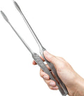 Stainless Steel Kitchen Tongs, 10.6" Cooking & Serving Tongs with Non-Slip Comfort Grip