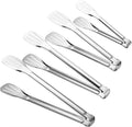 Stainless Steel Kitchen Tongs Set, 7" and 12" Locking Cooking & BBQ Tongs (2 Pack)
