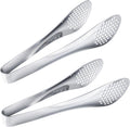 9" Stainless Steel Buffet Tongs, Set of 2 Food Serving Tongs