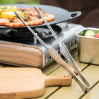 Stainless Steel Kitchen Tongs, 10.6" Cooking & Serving Tongs with Non-Slip Comfort Grip