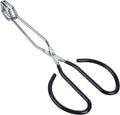 Heavy-Duty Stainless Steel Scissor Tongs for Cooking, 10-Inch Red with Soft-Grip Handles