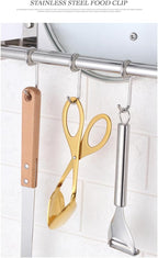 Stainless Steel Scissor Tongs for Bread, Buffet and Barbecue Use